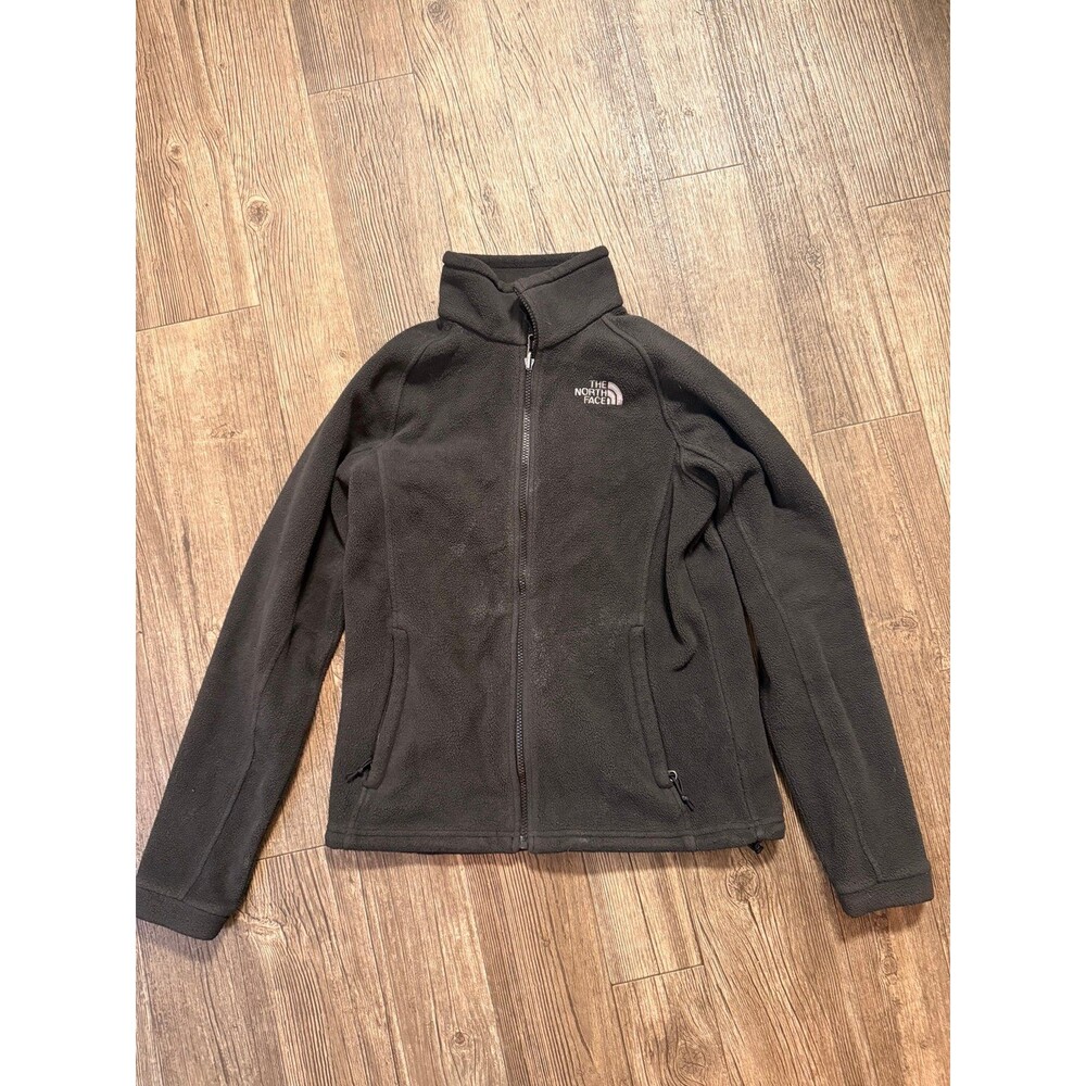 The North Face Osito Women's Black Full Zip Jacket Logo Long Sleeve Size M